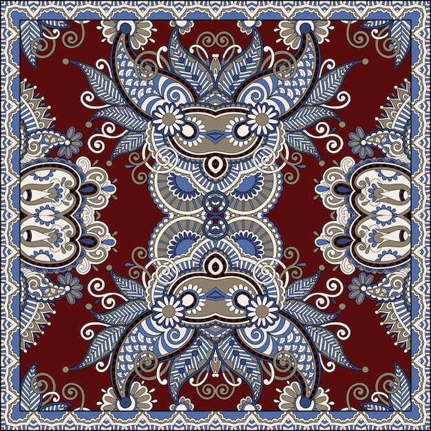 Traditionel ornamental blomstret paisley bandana