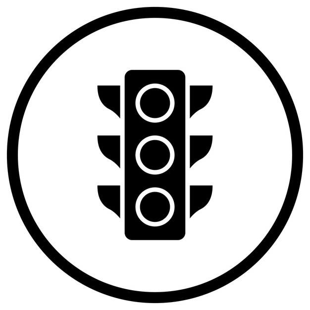 Traffic light Vector Icon Design Illustration