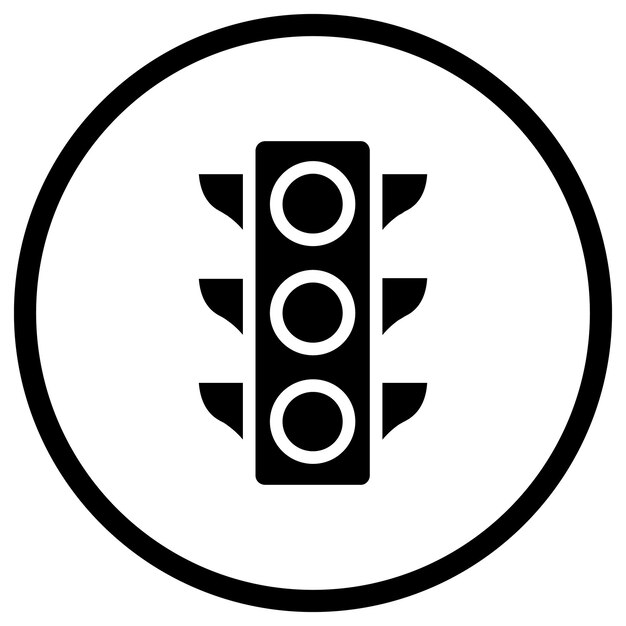Traffic light Vector Icon Design Illustration