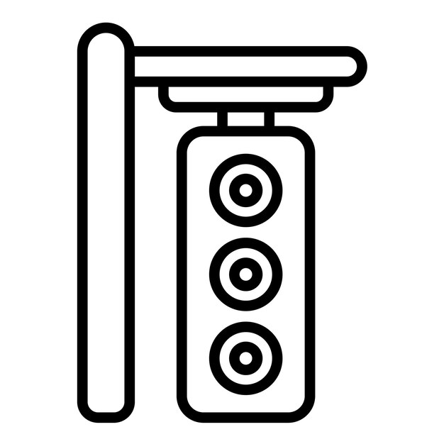 Traffic Light Vector Illustration Style