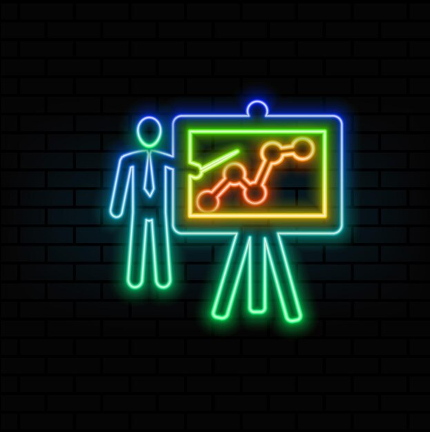 training vector icon can be used for business and finance icon set neon style training symbol or