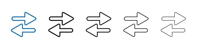Transfer arrows Icon Outline vector logo for web ui