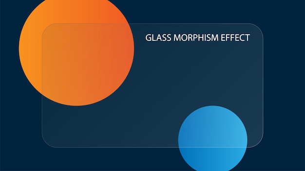 Transparent frame in trendy style glassmorphism or frosted glass