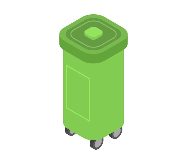 trash bin isometric