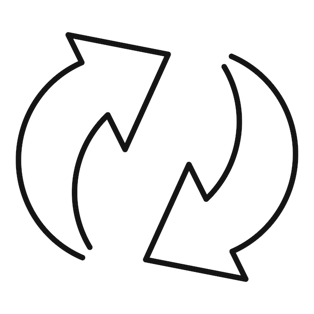 Trash recycling icon Outline trash recycling vector icon for web design isolated on white background