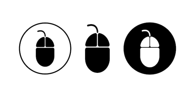 Tre mus vektor ikon Computer cursors pointer Museklik cursor skilt