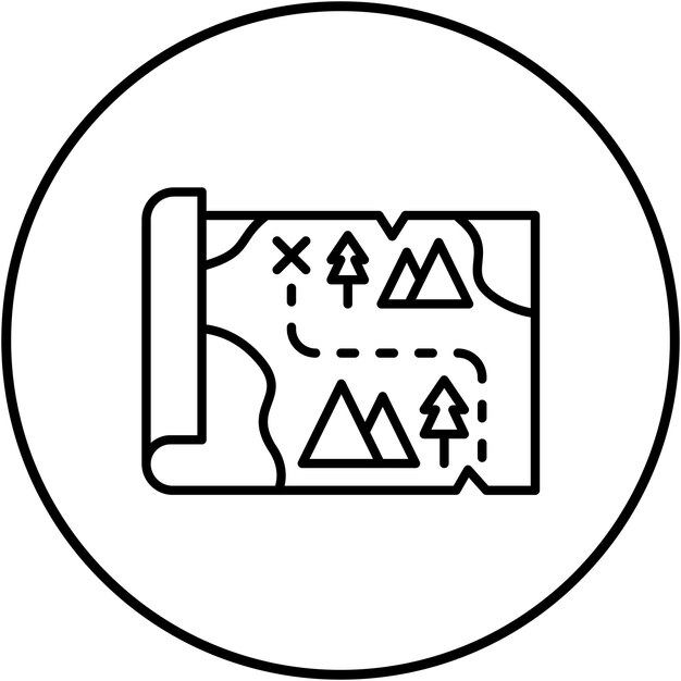 Treasure Map icon vector image Can be used for History