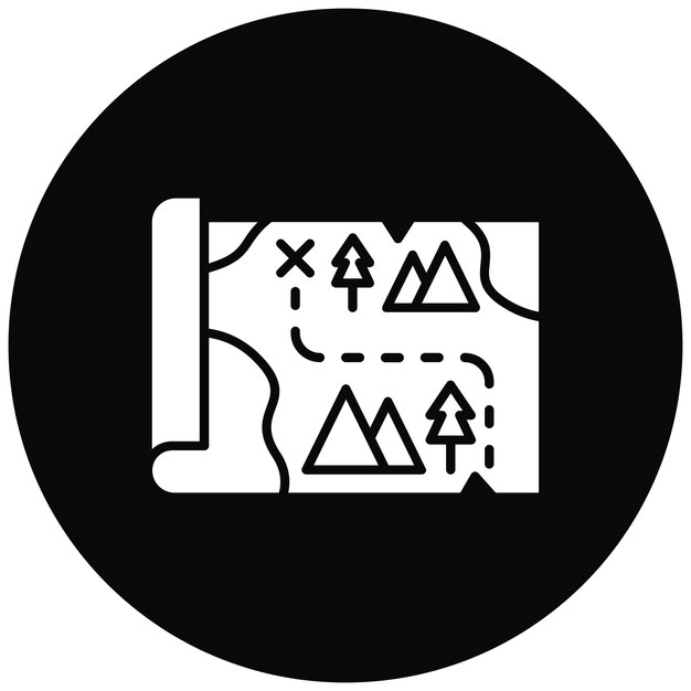 Treasure Map icon vector image Can be used for History