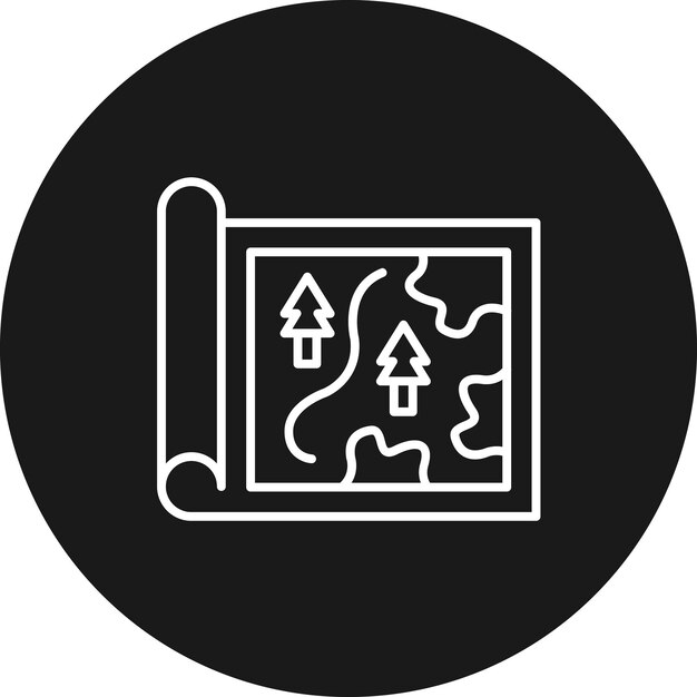 Treasure Map vector icon Can be used for History iconset