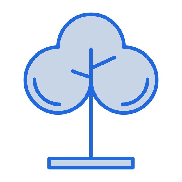 Tree Blue Tone Illustration