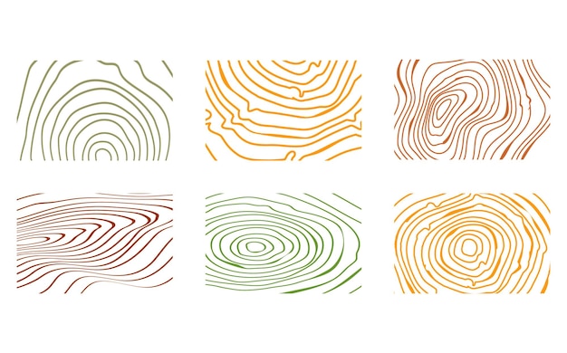 Tree cut pattern vector topographic map concept