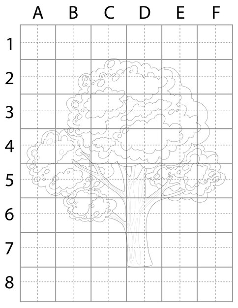 Tree Drawing Page, Learn to Draw Tree, How to Draw Trees, Tree Vector