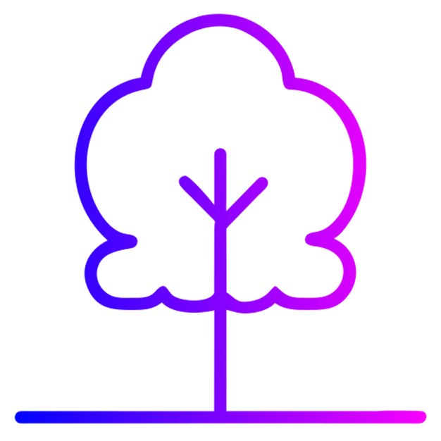 tree icon outline gradient