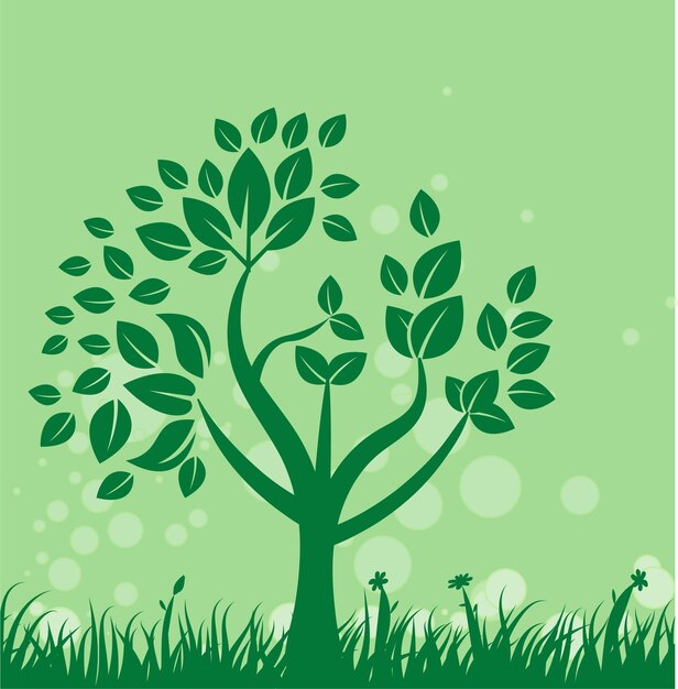 tree logo vector background