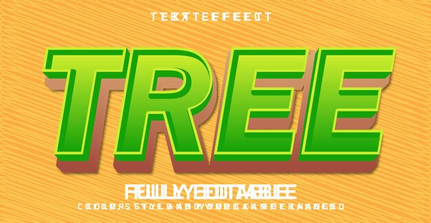 Tree text editable style effect text style theme