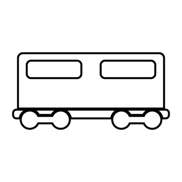 Tren simgesi tren vagonu vektörü