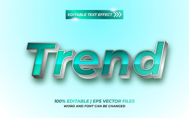 Trend 3d düzenlenebilir metin efekti