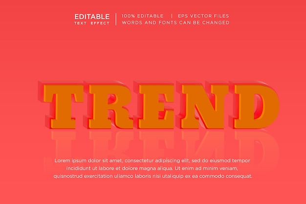 TREND 3D TEXT EFFECT