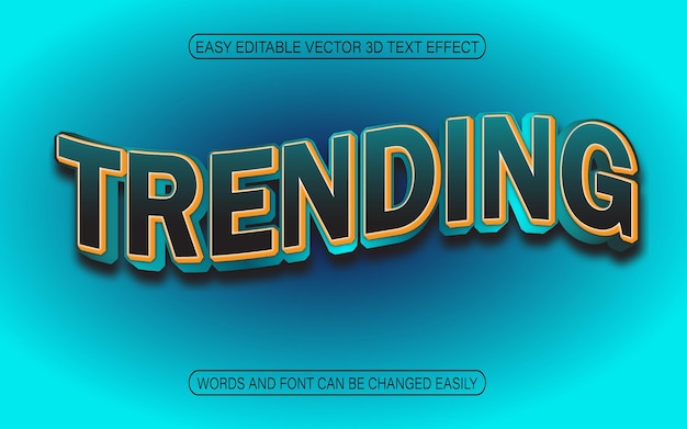 Trending 3D Text Effect Editable Design