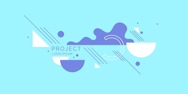 Trendy abstract background. Composition of amorphous forms and lines. Vector illustration