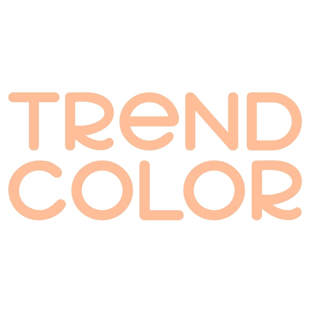 trendy color handwriting font text of fashionable peach color in 2024 year vector for design