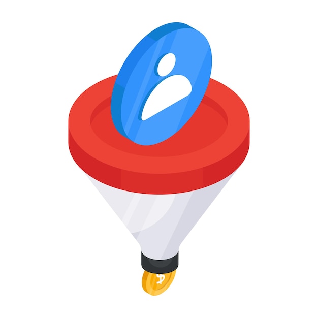 Trendy design icon of filter customer