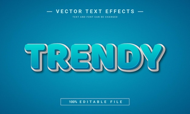 trendy editable text effect