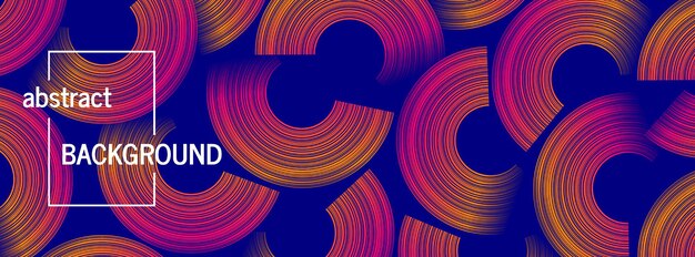 Trendy geometric background with abstract circles shapes. Futuristic dynamic pattern design. Vector illustration