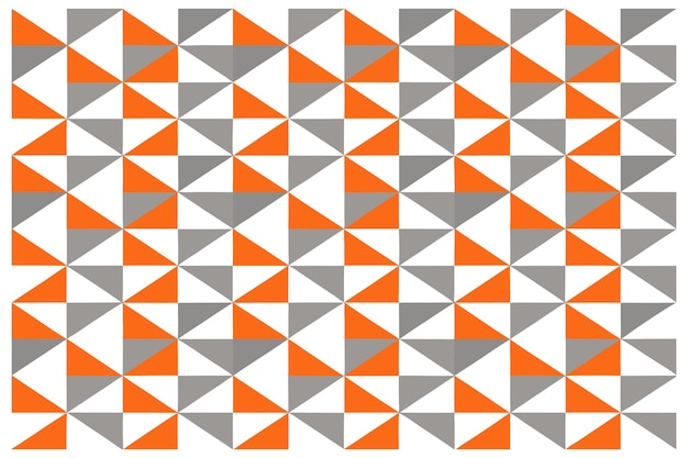 trendy geometric composition of triangles and squares in orange