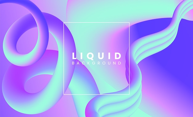 Trendy liquid shape colorful flow background