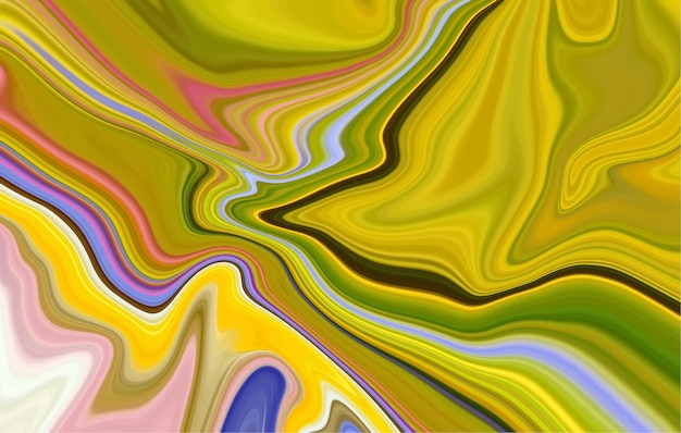 Trendy Stylish marble wave texture colorful liquid background with yellow effect