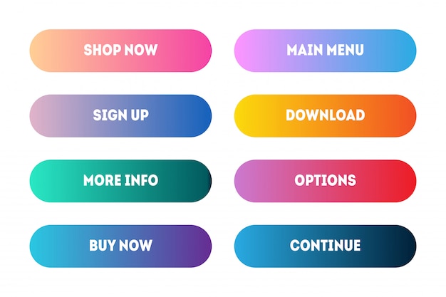 Trendy vector buttons. 