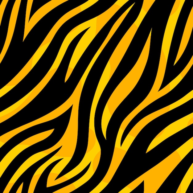 Trendy yellow tiger seamless pattern  Wild animal skin repeat texture print