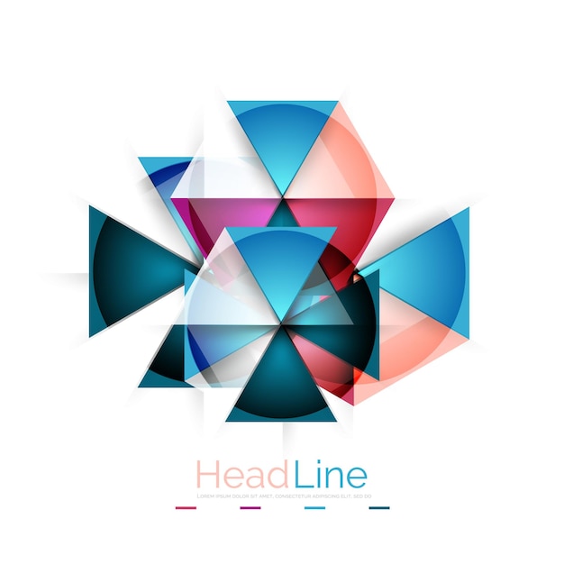 Triangle abstract vector background Colorful modern composiition