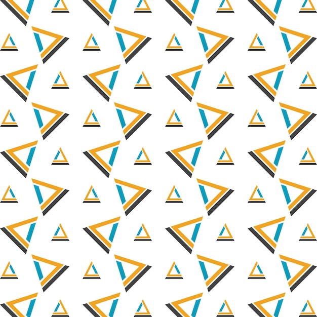Triangle athletic trendy multicolor repeating pattern vector illustration background design