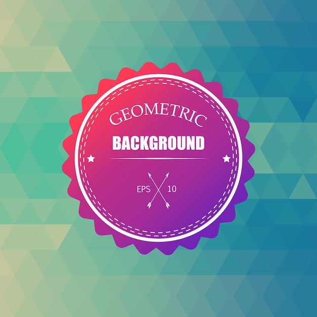 Triangle background with gradient logotype
