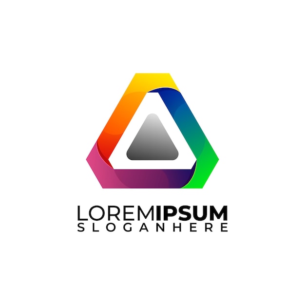 Triangle colorful gradient modern logo