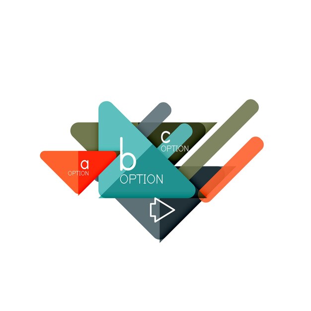 triangle data visualization design option infographic layout