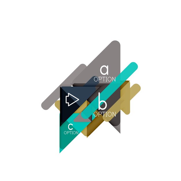 triangle data visualization design option infographic layout