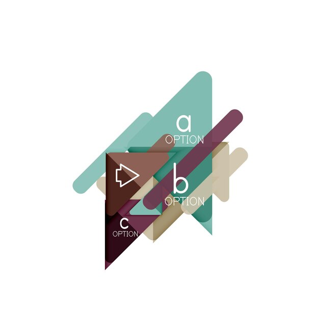 triangle data visualization design option infographic layout
