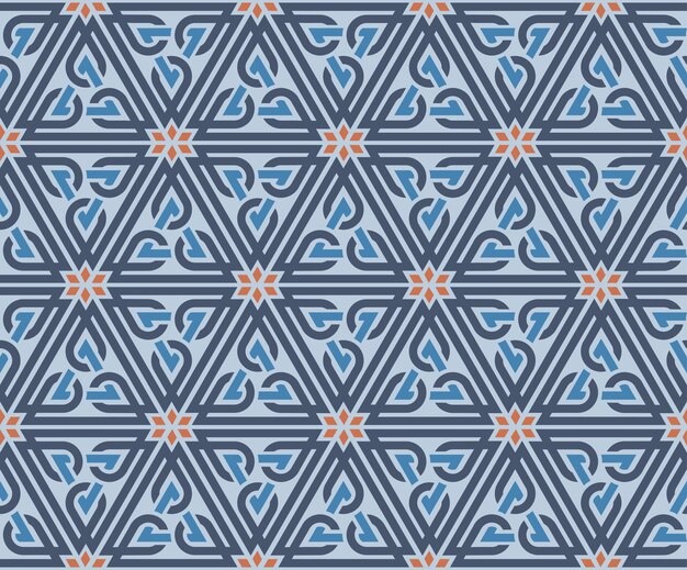 Triangle Geometric Seamless ethnic pattern