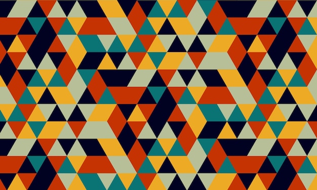 Triangle hexagon pattern with retro colors Very suitable for backgrounds wallpaper and decoration