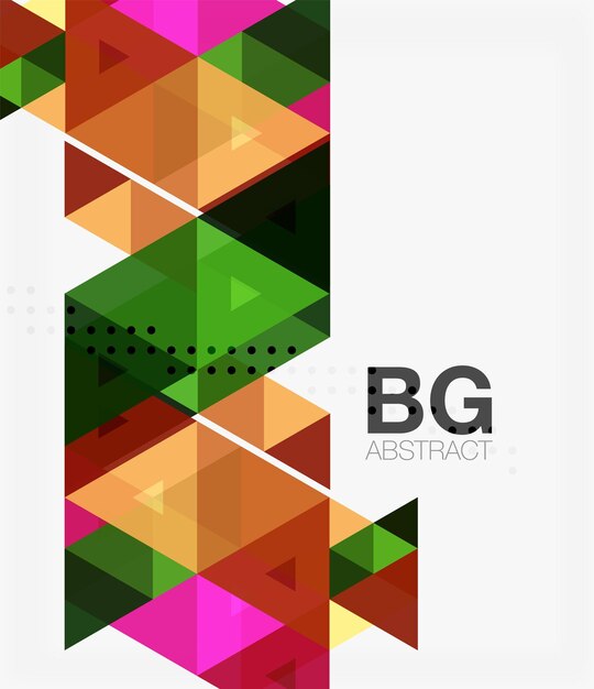 triangle modern mosaic geometric template vector template background for workflow layout diagram number options or web design