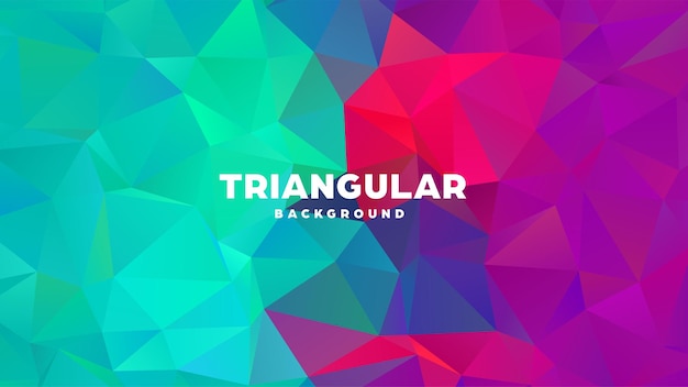 Triangle polygonal abstract geometric background colorful gradient design low poly shape banner