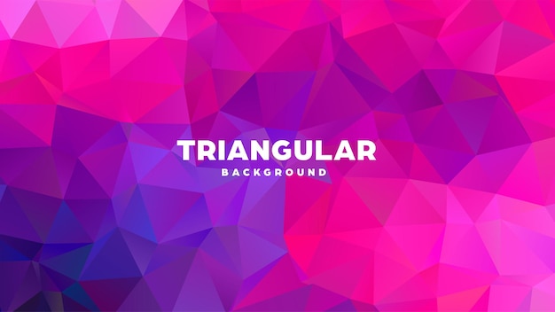 Triangle polygonal abstract geometric background colorful gradient design low poly shape banner