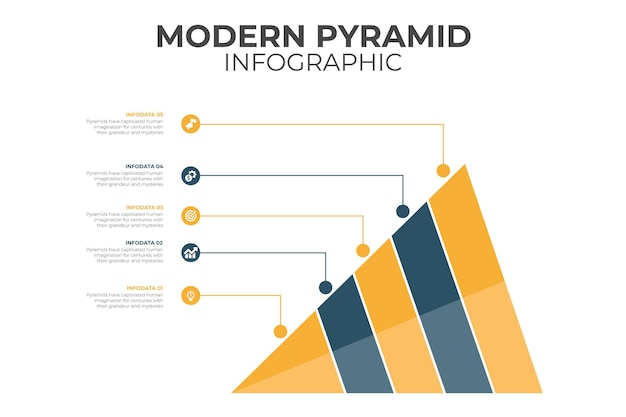 triangle pyramid chart infographic flat vector diagram