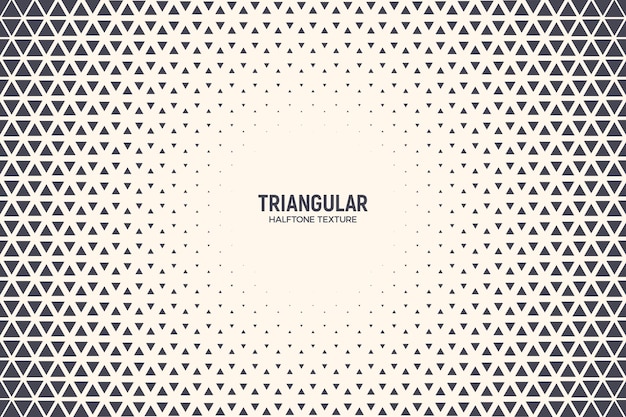 Triangle Shapes Abstract Geometric Technology Background. Radial Composition Halftone Frame Triangular Retro Simple Pattern. Minimal Style Dynamic Tech Wallpaper