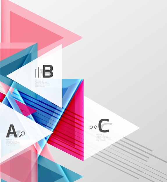 Triangles and geometric shapes abstract background Vector illustration for your design