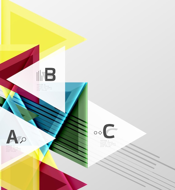 Triangles and geometric shapes abstract background Vector illustration for your design