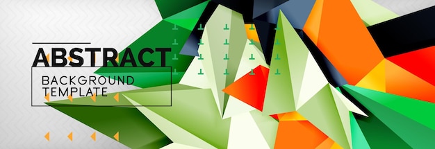 triangles background techno template